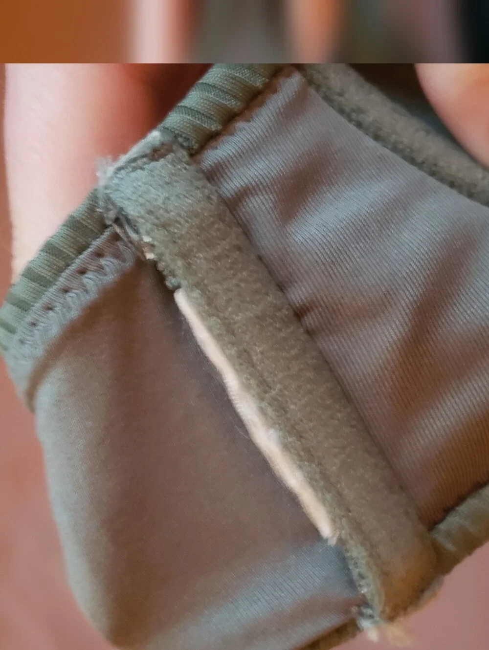 H&M - Padded Ribbed Olive Green Bikini Top